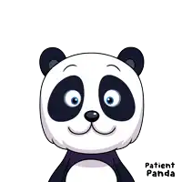 a panda bear with closed eyes and the words keep it sealed