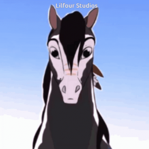 Shock Blinking GIF - Shock Blinking Horse Cartoon - Discover & Share GIFs