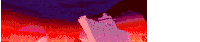 a cartoon of a ship in the middle of a fire with a purple sky in the background .