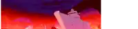 a cartoon of a ship in the middle of a fire with a purple sky in the background .