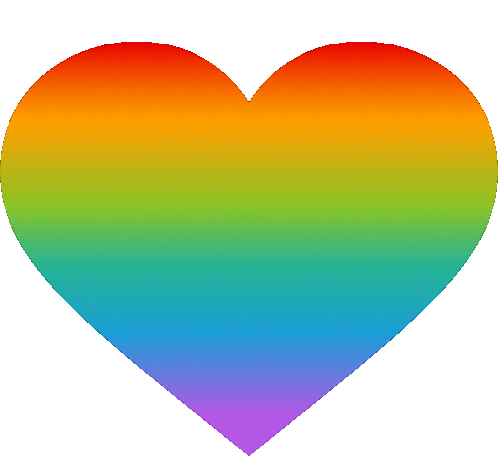 Rainbow Heart Heart Sticker - Rainbow Heart Heart Joypixels Stickers
