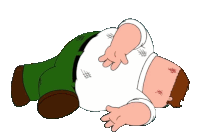 Death Pose Peter Griffin Sticker - Death Pose Peter Griffin Stickers