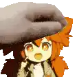 a cartoon girl with red hair is wearing a hat and looking at something .
