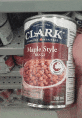 Maple Style Beans Clark Canadian Heritage GIF - Maple Style Beans Clark Canadian Heritage Can Of Beans GIFs