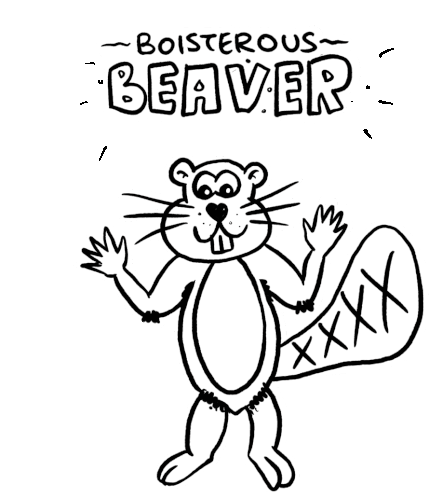 Boisterous Beaver Veefriends Sticker - Boisterous Beaver Veefriends Rowdy Stickers