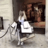 Rich Girl Gucci GIF - Rich Girl Gucci Woman Walking Out Of A Gucci Store GIFs
