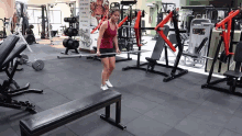 weak girl gym struggling workout exercise