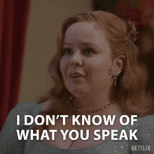 I Don'T Know Of What You Speak Penelope Featherington GIF - I Don'T Know Of What You Speak Penelope Featherington Bridgerton GIFs