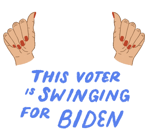 This Voter Is Swinging For Biden Swing Voter Sticker - This Voter Is Swinging For Biden Swing Voter Independent Party Stickers