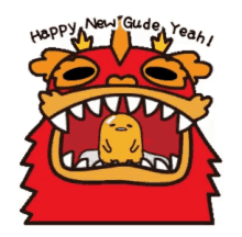 Gudetama Happy New Year GIF - Gudetama Happy New Year Dragon GIFs