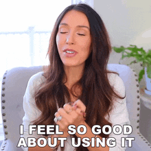 I Feel So Good About Using It Shea Whitney GIF - I Feel So Good About Using It Shea Whitney I'M Happy Using It GIFs