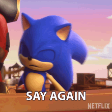 Say Again Sonic The Hedgehog GIF - Say Again Sonic The Hedgehog Sonic Prime GIFs