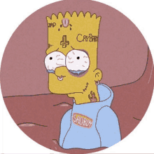 Bart sad Sticker by Loony80