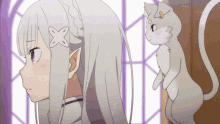 Anime Cat Anime Hide GIF - Anime Cat Anime Hide Hide GIFs
