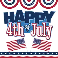 a sign that says happy 4th of july