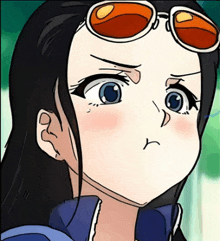 a drawing of a girl wearing sunglasses and making a face