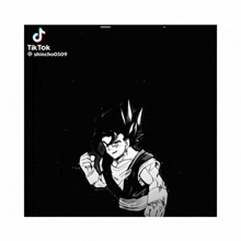 a black and white drawing of a cartoon character with a tik tok watermark