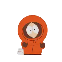 kenny from south park holding a bag that says walgreens