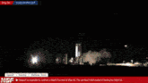 a screen shot of a large explosion with the words spacex starship starbase texas at the bottom
