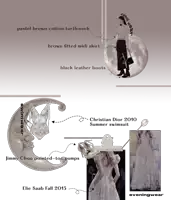 a poster showing a woman wearing a white dress and a turtleneck