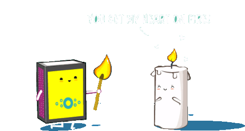 Downsign Heart On Fire Sticker - Downsign Heart On Fire Matches - Discover  & Share GIFs