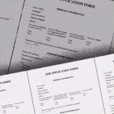 a job application form is opened to a page that says personal information