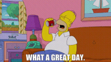 The Simpsons Homer Simpson GIF - The Simpsons Homer Simpson What A Great Day GIFs
