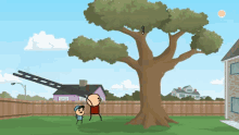 Cyanide And Happiness Ladder GIF - Cyanide And Happiness Ladder Tree GIFs