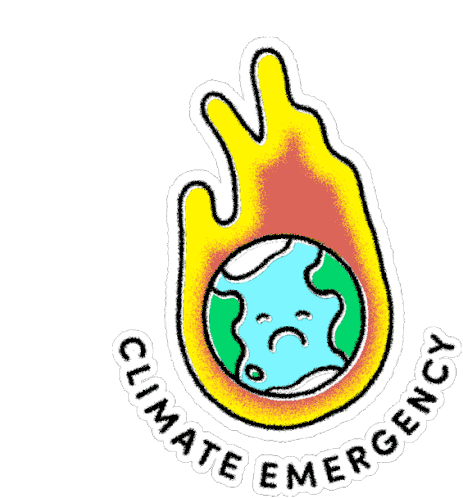 Climate Emergency Global Warming Sticker - Climate Emergency Global Warming Climate Change Stickers