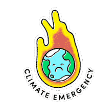 Climate Emergency Global Warming Sticker - Climate Emergency Global Warming Climate Change Stickers
