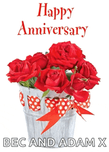 happy anniversary flowers roses