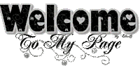 a sign that says welcome to my page