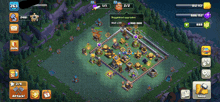 a clash of clans game is being played on a computer