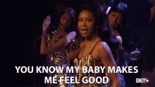You Know My Baby Makes Me Feel Good Performer GIF - You Know My Baby Makes Me Feel Good Performer Diva GIFs