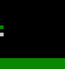 a pixel art of a purple and green turtle
