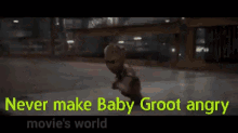 Baby Groot Angry GIF