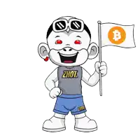 a cartoon character is wearing a shirt that says zhout