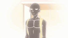 a drawing of a man with a yellow backpack