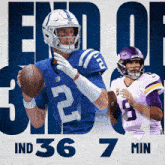 Minnesota Vikings (7) Vs. Indianapolis Colts (36) Third-fourth Quarter Break GIF - Nfl National Football League Football League GIFs