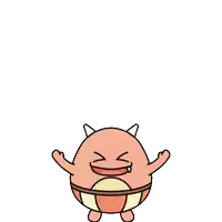 a cartoon character is giving the middle finger with his eyes closed