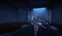 a girl in a white dress is holding a bow and arrow .