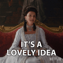 Its A Lovely Idea Princess Augusta GIF - Its A Lovely Idea Princess Augusta Queen Charlotte A Bridgerton Story GIFs