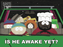 Is He Awake Yet Eric Cartman GIF - Is He Awake Yet Eric Cartman South Park GIFs