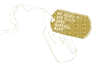 a drawing of a dog tag that says us army air force army marines navy
