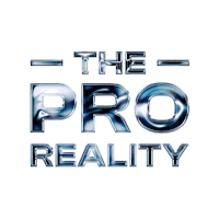 a logo for the pro reality show is shown on a white background