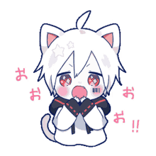wow mafumafu line sticker cat cute