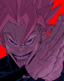 a drawing of a person with purple hair and the word kuro xchio on the bottom right