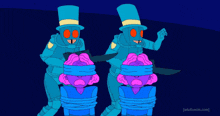 a cartoon of two robots holding a brain with a watermark that says disney.com