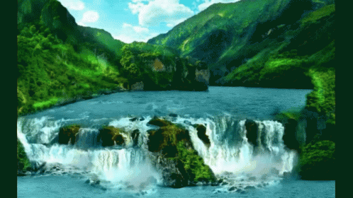Waterfall Nature GIF - Waterfall Nature Good Morning - Discover & Share GIFs
