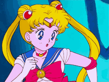 a close up of a cartoon character with a heart on her head